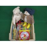 Box of children's books/tv memorabilia to include: Magic Roundabout, Chitty Chitty Bang Bang,