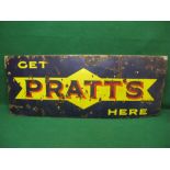 Large enamel advertising sign Get Pratt's Here,