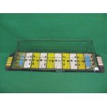 Finger Football, a large wood and metal finger operated game for two with flip up Pitch panels,