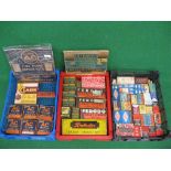 Three small crates of boxed vehicle spares to include: AC Fuel pump repair kits with counter