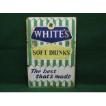 Enamel advertising sign for R Whites Soft Drinks, The Best That's Made, black,