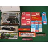 Mixed lot of OO model railway items to include: early Triang, Hornby Dublo and Peco track items,