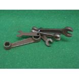 Group of BSA embossed motorcycle spanners