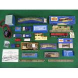 Hornby Dublo, TPO mail van set, signal cabin, water crane, buffers, loading gauge, track, point,