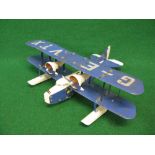 Meccano, constructed twin engine seaplane G-EVTX with logo on nose,