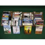 Four crates of approx ninety hardback books on mainly aircraft and WWII