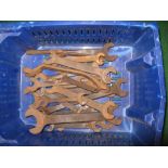 Quantity of spanners embossed with Austin, Sunbeam, Ford,