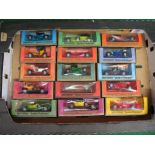 Fifteen early 1970's Matchbox Models of Yesteryear in multi coloured window boxes