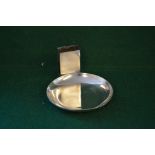 George V silver combination ashtray and matchbox holder,