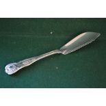 William IV silver Kings pattern butter knife by William Chawner,