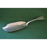 William IV Scottish silver Fiddle pattern fish slice,