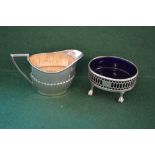 Edwardian Queen Anne pattern silver cream jug,