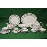 Royal Doulton Burgundy tea and dinner service