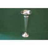 Silver trumpet shaped vase,