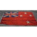 New Zealand red Ensign flag having Union Jack to upper left corner and four white stars the flag is