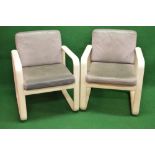 Pair of 1970's Rosenthal Hombre leather upholstered armchairs designed by Burkhardt Vogtherr,