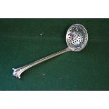 Victorian Onslow pattern silver sifter spoon,