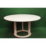 1970's Rosenthal Hombre dining table designed by Burkhardt Vogtherr, in original white finish,