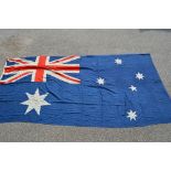 Australian flag having the Union Jack to upper corner and six white stars on a blue ground - 132" x