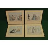 John Doyle (HB) 1797-1868, group of four coloured prints each published by Thomas McLean,