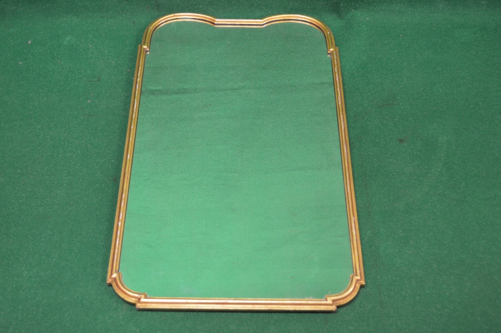 Gilt framed wall mirror having double arched top - 22" x 36"