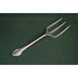 Art Deco silver bread fork,