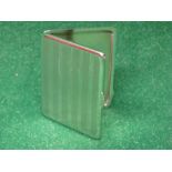 Mappin & Webb silver cigarette case having engine turned decoration,