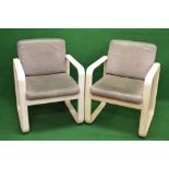 Pair of 1970's Rosenthal Hombre leather upholstered armchairs designed by Burkhardt Vogtherr,