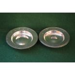 Two silver Armada dishes,