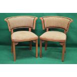 Pair of Thonet Vienna Secessionist curved back chairs by Marcel Kammerer,