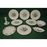 Group of Lenox Holiday pattern porcelain having cream ground with holly and berry decoration and a