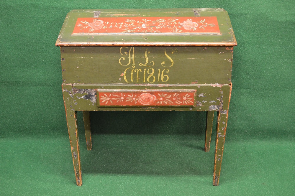 19th century possibly Swedish painted desk on stand with drawer under - 35.