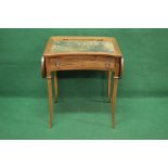 Edwardian mahogany drop flap kidney shaped writing table the top having shaped green leather insert