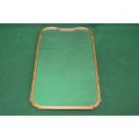 Gilt framed wall mirror having double arched top - 22" x 36"