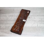 Dutch Mahogany Gingerbread Mould with metal rimmed corners