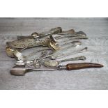 Tray of vintage Silver plate and white metal cutlery