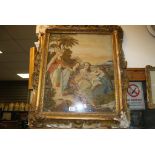Gilt framed & glazed 19th Century Tapestry with Religious theme