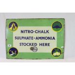 Vintage Enamel sign "Nitro - Chalk Sulphate of Ammonia ICI"