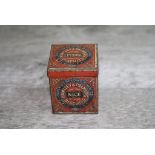 Vintage Miniature Huntley & Palmer Biscuits Advertising Tin on a Red Ground, 4cms high