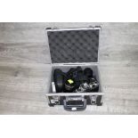 Camera case with Pentax SP1000 SLR camera and accessories to include lenses etc (see list)