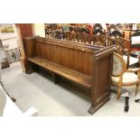 Late 19th / Early 20th century Pine Chapel or Church Pew, approx. 230cms long