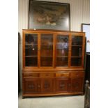 Chinese Hardwood Display Cabinet / Cupboard with Four Glass Doors