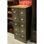 Vintage Ten Drawer Filing Cabinet