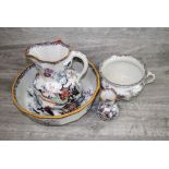 Late 19th / Early 20th century Masons ironstone Wash Set decorated with Chinese river scenes
