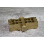 Antique Brass Suppository Mould by Maw of London