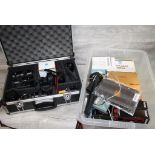 Collection of vintage Cameras, lenses, Flash guns etc in two boxes to include; Minolto, Sigma,