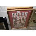 Two framed and glazed Players cigarette card sets