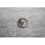 Antiochus IV Silver Drachm with Apollo seated on an Omphalos to reverse, late 3rd Century B.C