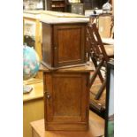 Pine Single Door Hanging Cupboard plus one other in Mahogany