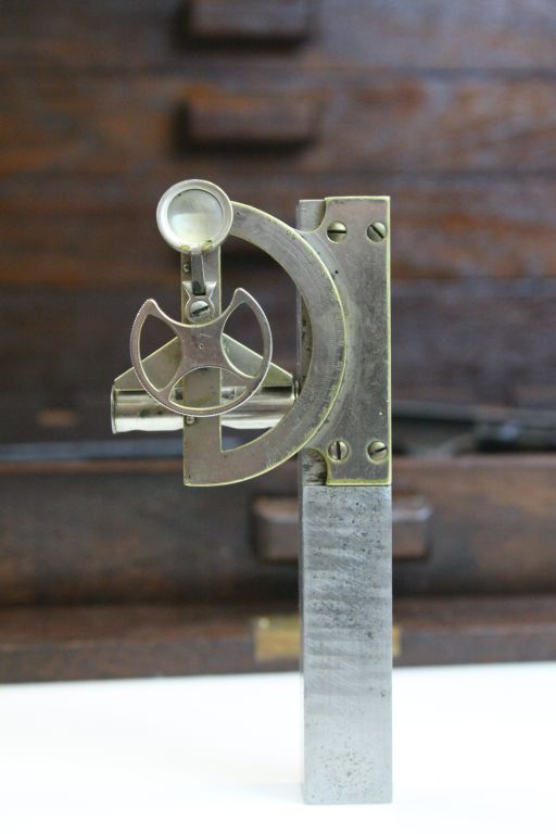 Vintage Engineers wooden Tool box with a variety of Tools and key for the Lock - Image 12 of 12